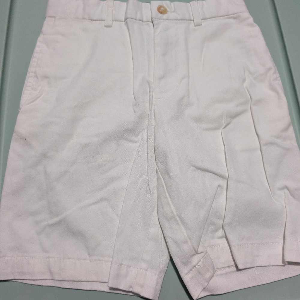 Polo by Ralph Lauren White Flat Front Shorts